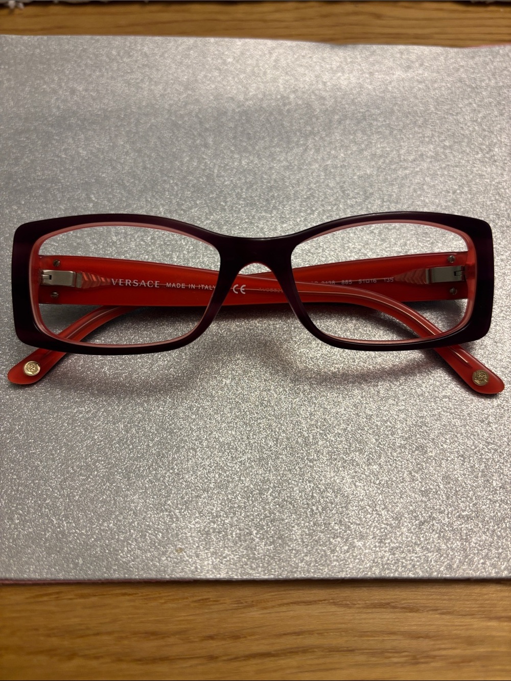 Versace Purple and Orange Women's Eyeglasses